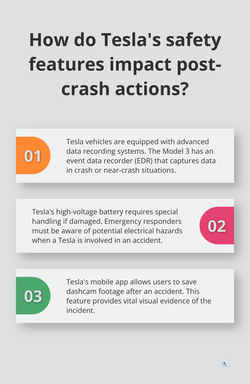 Infographic: How do Tesla's safety features impact post-crash actions? - tesla car accident